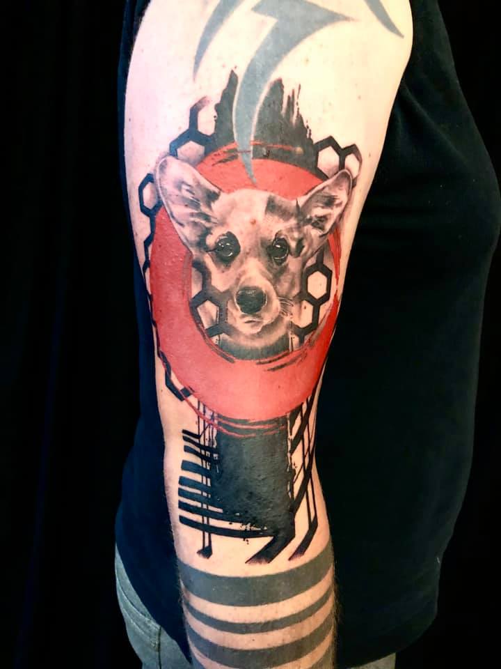 trash-polka-dog-tattoo